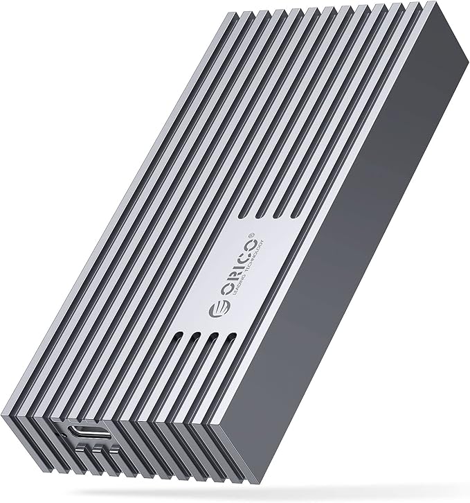 ORICO 40Gbps NVMe SSD Enclosure, M.2 to USB-C Adapter for NVMe M-Key 4TB SSD 2280, Aluminum M2 External SSD Case, Compatible with Thunderbolt 3/4 USB3.2/3.1/3.0/Type -M234-Grey