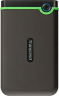 Transcend StoreJet 4TB Rugged External Hard Drive, USB3.1(5Gbps) Portable HDD with One Touch Auto-Backup Button/Anti-Shock Resistant, Compact&Lightweight, Lightning-Fast Speeds, Iron Grey -TS4TSJ25M3S