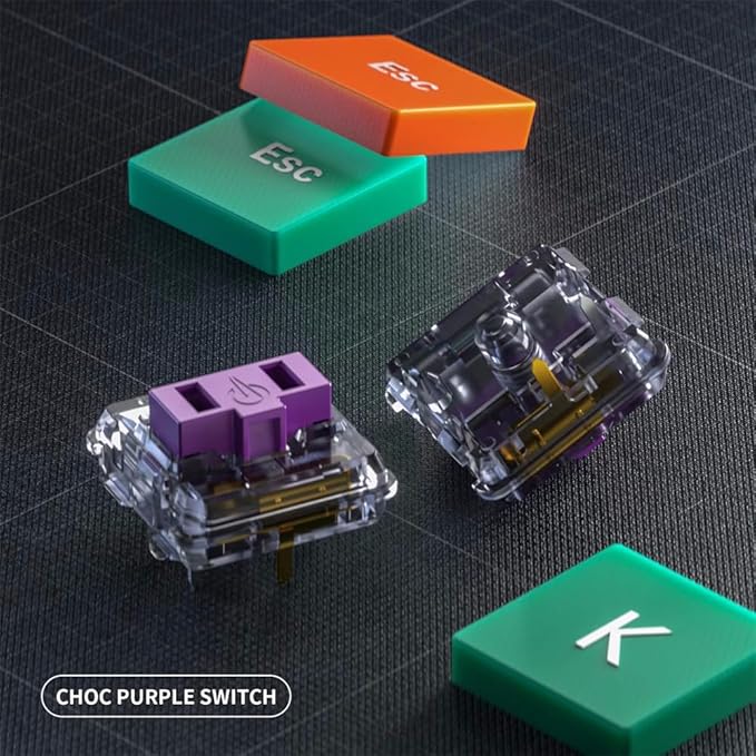 KAILH Official Store Low Profile Switch 1350 Chocolate Kailh Mechanical Keyboard Switch RGB SMD Linear (30pcs)