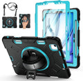 Case for iPad Air 11 M4 2026/ M3 2025/ M2 2024: Silicone Cover for iPad Air 5th & 4th Generation 10.9 Inch (2020/2022) with Screen Protector- Stand- Handle- Shoulder Strap- Pencil Holder