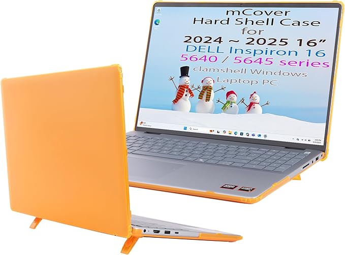 mCover Case Only Compatible with 2024～2025 16" Dell Inspiron 16 5640 5645 Series Clamshell Windows Laptop PC (NOT Fitting Any Other Dell Models) - Orange