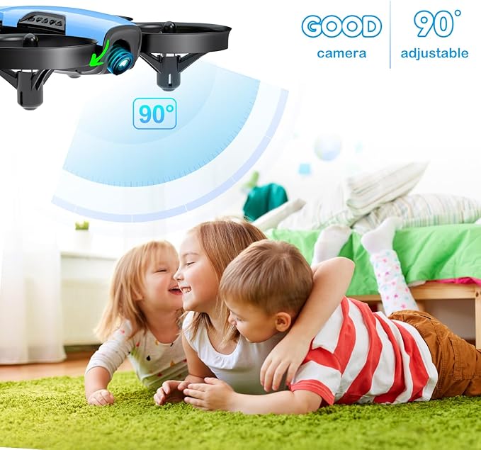 Loolinn | Drone with Camera for Kids 8+ as Gift - Drone for Kids with Adjustable Camera, Photos and Videos, Safe for Kids to Play, Easy to Fly (Holiday Gift for Boys and Girls)