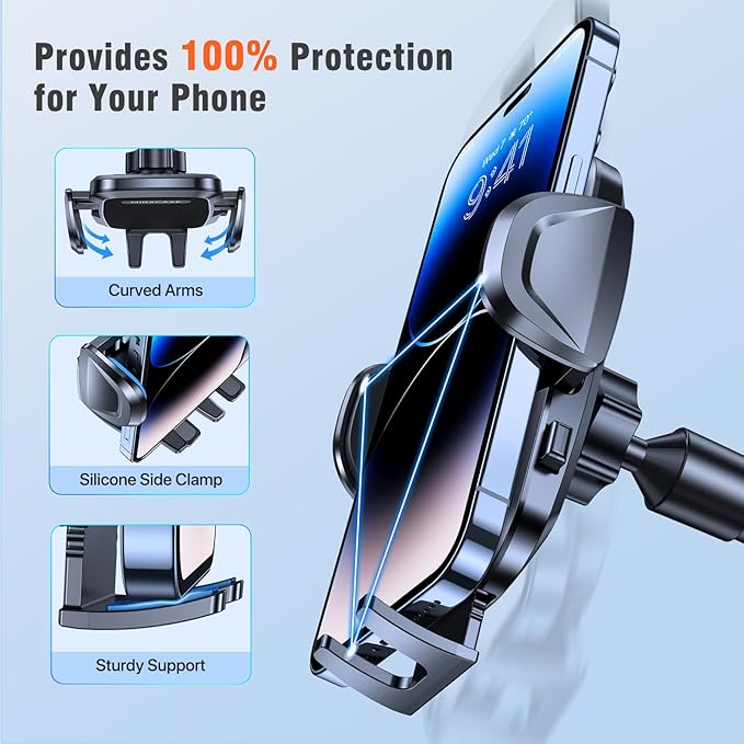 Miracase Cup Holder Phone Mount - Universal Gooseneck Adjustable Car Cell Phone Mount for iPhone, Samsung, Google and All 4.0-7.2 inches Smartphones