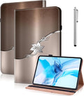 Case for iPad 6th / 5th Generation (2018 2017 Model, 9.7 Inch), iPad Air 2 (9.7 Inch) with Pen Holder & Card Slots, Premium PU Leather Flip Folio Kickstand Case - Silver Flower