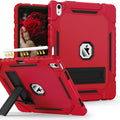Grifobes Case for iPad Air 13-inch (M4/M3/M2) 2026/2025/2024, Heavy Duty Shockproof Rugged Protective Cover with Pencil Holder/Built-in Stand for i Pad Air 13" (Red+Black)