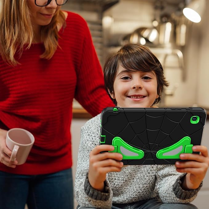 AKABEILA Compatible with Samsung Galaxy Tab A7 Lite 8.7 inch T225/T220(2021) Tablet Case，Lightweight Shockproof Rugged Protective Cover with Kickstand for Kids Children Boys Babies Dark Green
