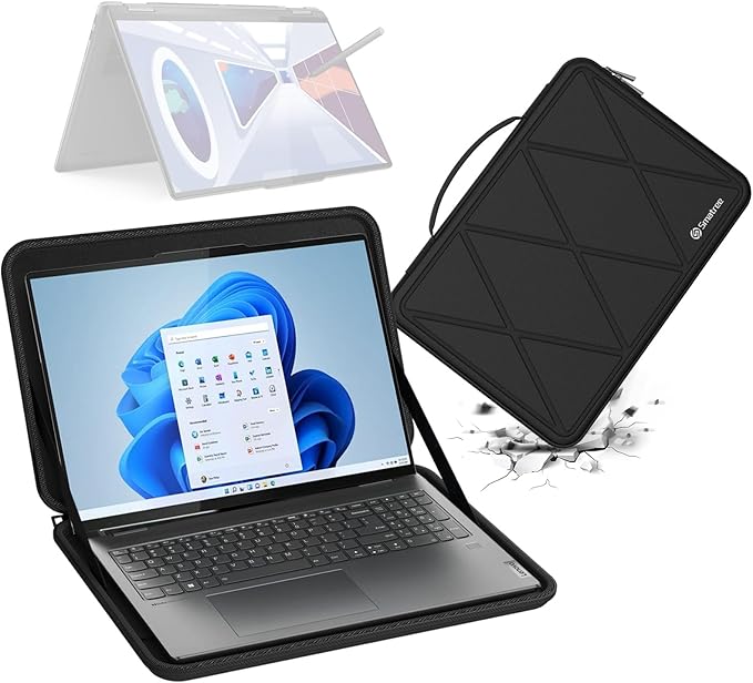 Smatree Hard EVA Protective Sleeve Case Compatible for 16 inch Lenovo Yoga 7i/7 2-in-1 Gen 8, for 16 inch Yoga 7i/7 Gen 8, for 15.6 inch ThinkPad T15p/P15v Gen 3, Anti-Shock and Waterproof Bag (X8289)