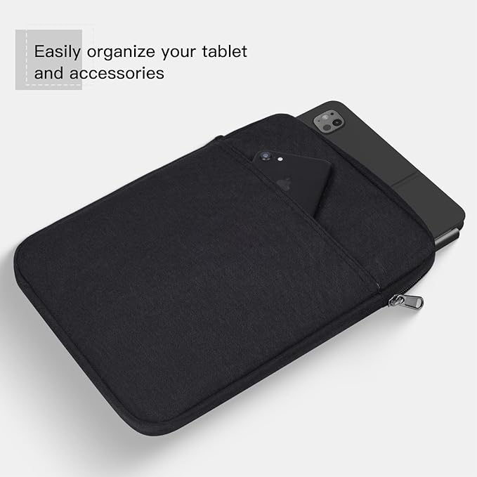 6-7 inch Kindle Sleeve Case for 7" Kindle Colorsoft Signature Edition and All-New Kindle Paperwhite, Fire HD 7, Kobo Clara 2E e-Reader 6" Protective Pouch Bag, Black