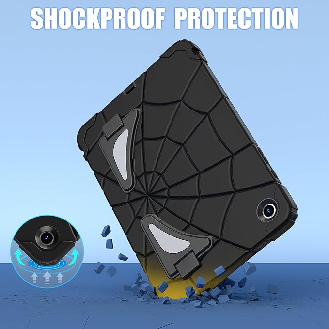 AKABEILA Compatible with Samsung Galaxy Tab A9 Plus 11 inch (SM-X216B)(2023) Tablet Case，Lightweight Shockproof Rugged Protective Cover with Kickstand for Kids Children Boys Babies Black