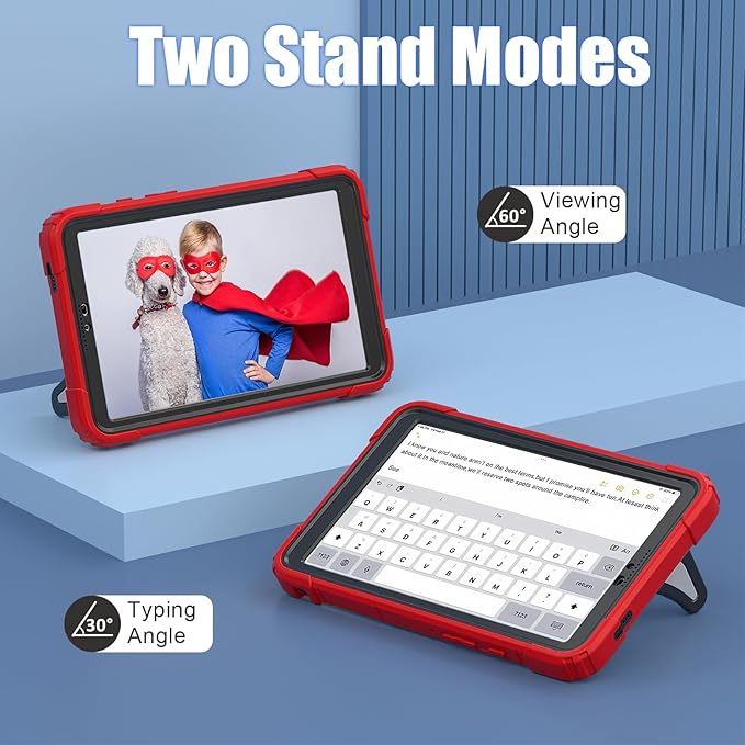 AKABEILA Compatible with Samsung Galaxy Tab A11+ 2025 11 inch Tablet Case，Lightweight Shockproof Rugged Protective Cover with Kickstand for Kids Children Boys Babies Red Black