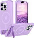 Magnetic Compatible with iPhone 15 Pro Case, [Built-in Invisible Kickstand][Compatible with MagSafe][Military Grade Shockproof] Slim Translucent Matte Phone Case for iPhone 15 Pro 6.1"