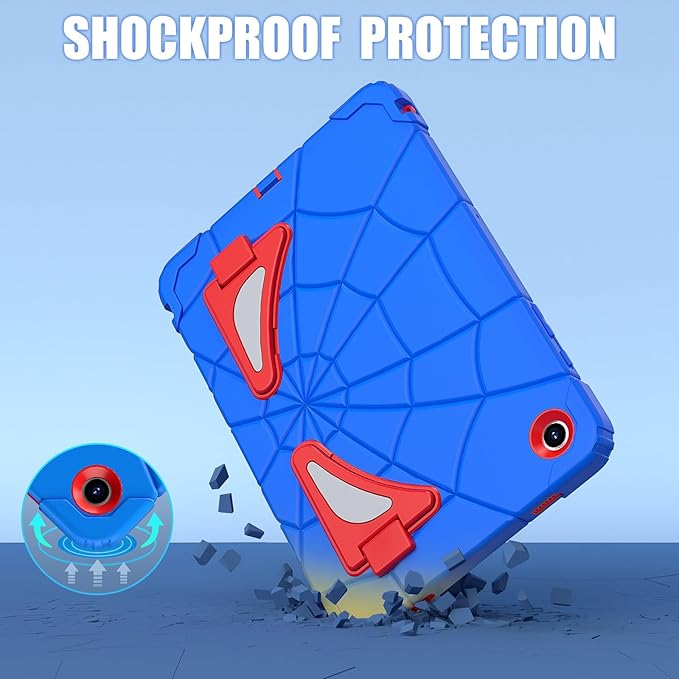 AKABEILA Compatible with Samsung Galaxy Tab A9 Plus 11 inch (SM-X216B)(2023) Tablet Case，Lightweight Shockproof Rugged Protective Cover with Kickstand for Kids Children Boys Babies Blue Red