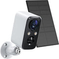 Solar Panel Security Cameras Wireless Outdoor - Battery Powered Cameras for Home Security WiFi Camera Surveillance Indoor System Floodlight Night Vison Alarm Motion Sensor Light Door Cam
