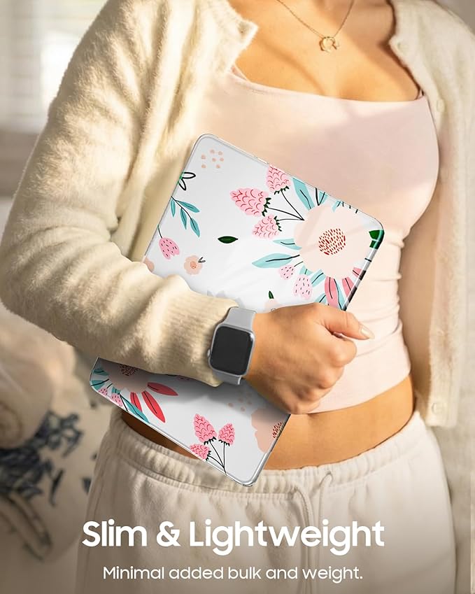 Fintie Case for MacBook Neo 13 Inch A3404 (2026 Release) - Protective Ultra-Thin High Transparency Snap On Hard Shell Cover for MacBook Neo 13" with A18 Pro Chip (Crystal Camellia)