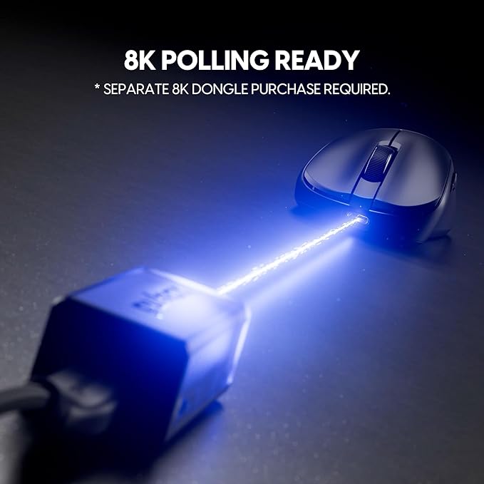 Pulsar Gaming Gears Xlite v4 Wireless Gaming Mouse, Ultra Lightweight 1.9 oz (54g), Ergonomic, Optical Switch, 32000 DPI, 750 IPS, XS-1 Sensor, 8k Compatible (Mini, White)