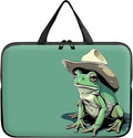 Laptop Sleeve Case Bag 15 inch, Green Frog Slim Carrying Case Durable Handbag Travel Laptop Bag for 15 inch MacBook Air M3/M2/15 Pro/Surface Laptop 7/6/5/4/3/ Dell XPS 15 Plus