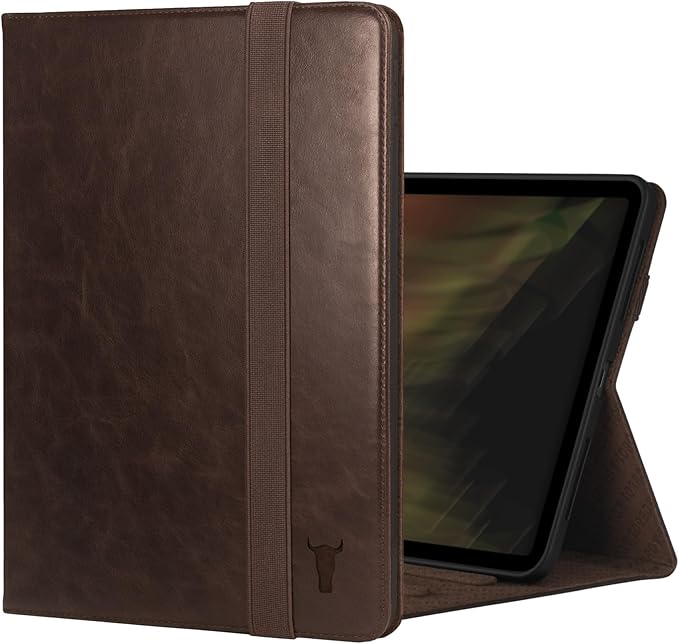 TORRO Case Compatible with iPad Pro 11” M5 / M4 (2025/2024) – Premium Leather iPad Pro 11” 2025/2024 Case with Stand Function, Apple Pencil Connectivity and Wake/Sleep Function (Dark Brown)