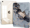 Case for iPad mini 7 2024 (A17 Pro)/ iPad mini 6 (2021), iPad 8.3-inch 7th/6th Generation Case, Trifold Stand Protective Slim Clear Back Cover with Pencil Holder, Abstract Marble