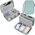 Hard Travel Electronic Organizer Case for MacBook Power Adapter Chargers Cables Power Bank Apple Magic Mouse Apple Pencil USB Flash Disk SD Card Hard Drive Shockproof Accessories Carrying Bag, Green