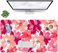 Britimes Large Gaming Mouse Pad Abstract Pink Flower Non-Slip Desk Pad Keyboard and Mouse Desk Mat for Gamer, Office & Home, 31.5 x 15.7 in