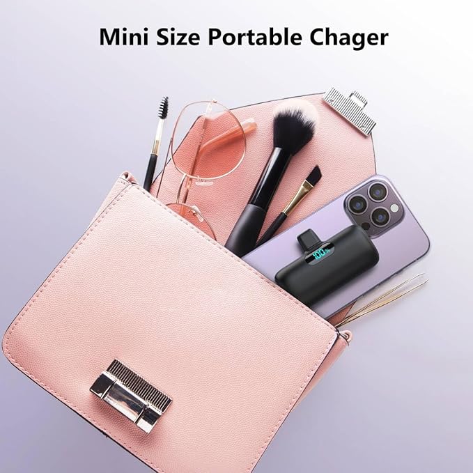 [2-Pack]Portable Charger for iPhone 17/16/15,Mini Power Bank 5000mAh PD USB C Portable Phone Charger,Travel Essential Battery Pack for iPhone 17/17 Air/16/16 pro/15/15 pro Max/Android/Samsung/Moto/LG