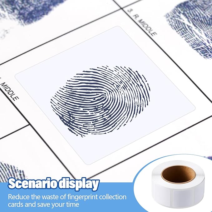 500 Pcs Fingerprint Correction Tabs for Finterprint Cards Kits Labels Supplies Reprint Correct Fingerprint Card Errors