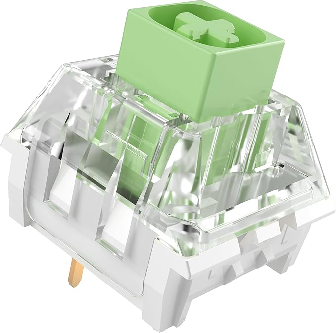 Kailh Box Jade Switches for Mechanical Gaming Keyboard,3-Pin 50gf Clicky/lubed/Dust&Waterproof Switches(10Pcs,Kailh Box Jade)
