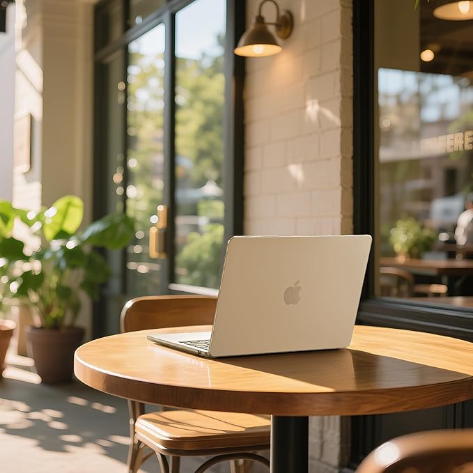 EooCoo Case Compatible with MacBook Air 13 inch M5 2026-2022 M4 M3 M2 A3449 A3240 A3113 A2681, Matte Hard Shell Scratch Resistant Protective Cover Compatible for MacBook Air 13.6 inch, Frost Starlight