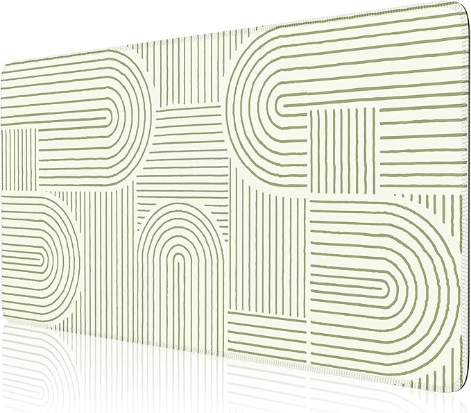 iCasso Green Desk Matt for Desktop, Cute Desk Pad Mat, Large Mouse Pad, Anti-Slip Big Mousepad with Stitched Edges, Keyboard Pad for Computer(Green)