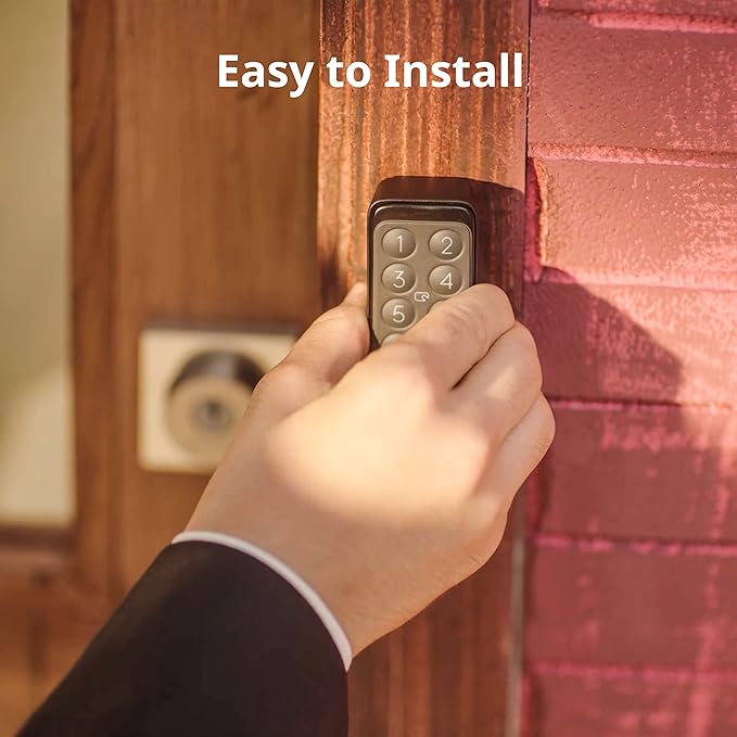 SwitchBot Smart Keypad Touch for SwitchBot Lock, Fingerprint Keyless Home Entry, IP65 Waterproof, Supports Virtual Passwords for Home Security(Only Works for SwicthBot)