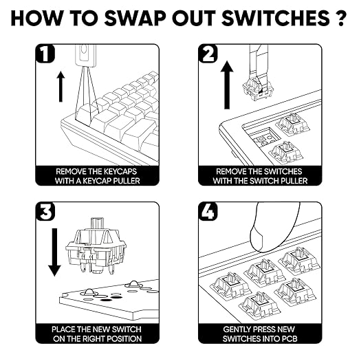 AKKO V3 Fairy Linear Silent Keyboard Switch for Mechanical Gaming Keyboard, 5-Pin 50gf Quiet Pre-Lubed Switches with Standard MX Structure (45pcs)