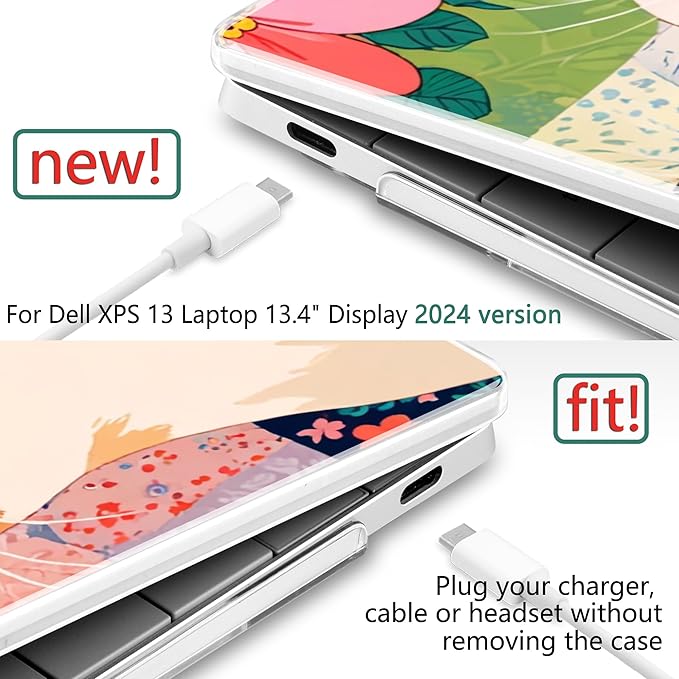 Batianda Case for Dell XPS 13 Laptop Copilot+ PC 13.4" Display 2025 2024 Model Number 9345/9350, Ultra-Slim Lightweight Scratch-Resistant Hard Shell with Professional Protection, Cats