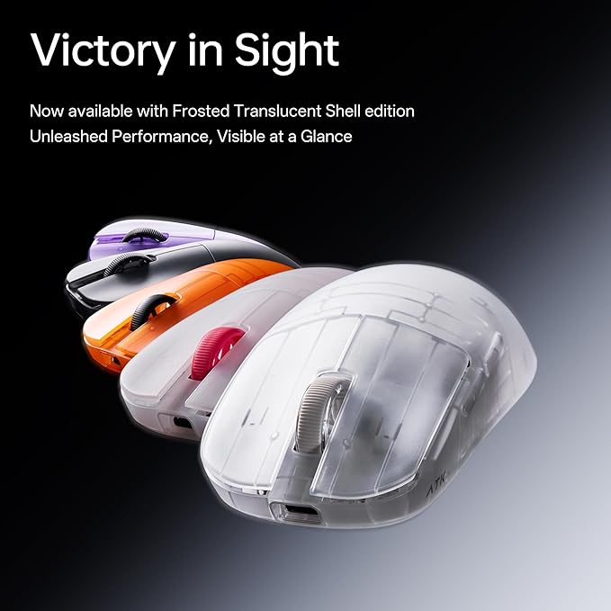 ATK Blazing Sky Zero Wireless Gaming Mouse, PAW3950 Ultra Sensor, Nordic 54L15, 8k Poling Rate, 39g Lightweight, Wired/2.4G (Zero, Coral Pink)