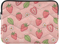 Strawberries Laptop Sleeve 13-14 Inch Waterproof Computer Bag for Women, Men - Cute Tablet Cover, A06D24018