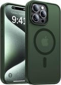 Magnetic for iPhone 15 Pro Max Case, [Compatible with MagSafe][Military-Grade Drop Protection][Anti-Yellowing] Shockproof Translucent Matte Cover for iPhone 15 Pro Max Phone Case,Forest Green