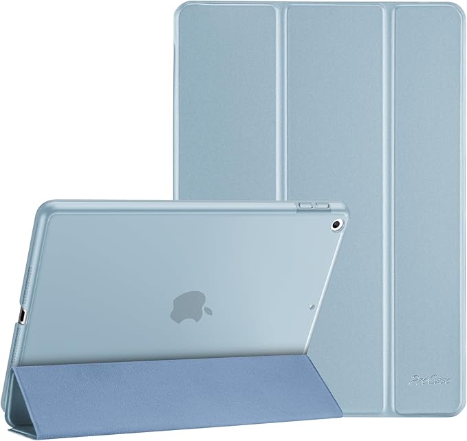 ProCase Smart Case for iPad 9.7 Inch iPad 6th/5th Generation 2018 2017(Model: A1893 A1954 A1822 A1823), Ultra Slim Lightweight Stand Cover with Translucent Frosted Back -SkyBlue