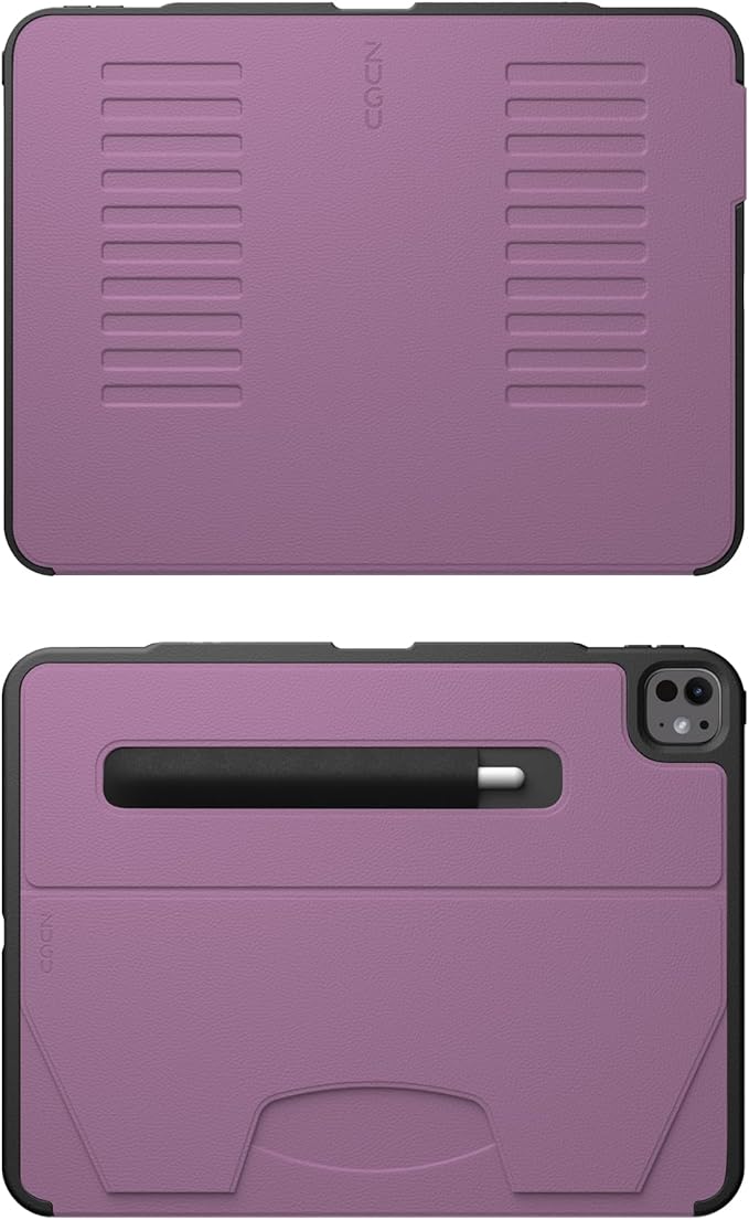 ZUGU Case for iPad Pro 13 (M4/M5) 2024/2025, Slim Protective Cover with Apple Pencil Holder, Auto Wake/Sleep, Multiple Viewing Angles, iPad Pro 13 Inch Case, Sturdy & Durable Phone Cover, Berry Purple