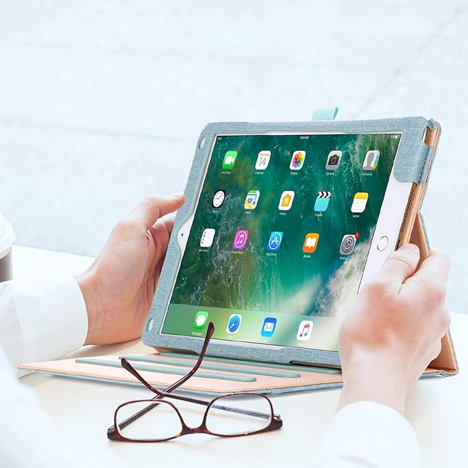 ProCase Case for iPad Air (3rd Gen) 10.5" 2019/iPad Pro 10.5" 2017, Vintage PU Leather Stand Folio Cover for iPad Air 3/iPad Pro 10.5-inch Multiple Viewing Angles with Pencil Holder -Teal