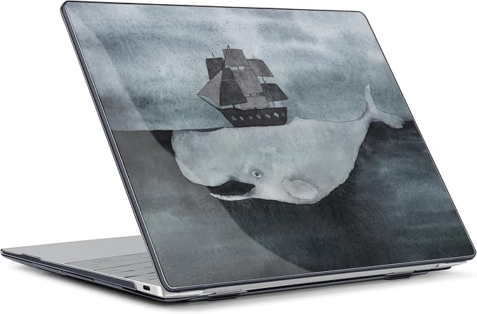 Batianda Case for Dell XPS 13 Laptop Copilot+ PC 13.4" Display 2024 Model Number 9345/9350, Creative Ultra-Slim Lightweight Scratch-Resistant Hard Shell with Professional Protection, Shark