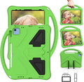 Shockproof Case for Apple iPad A16 11 Inch 2025 11th Gen/iPad 10th Generation 2025 10.9", with Shoulder Strap Soft EVA Handle Design Foldable Kickstand Kids Friendly Cover for Girls Boys, Green