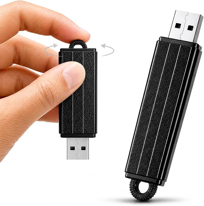 USB Voice Recorder – 24 Hours Continuous Recording, 288 Hours Storage Capacity, Easy File Access, Compact for Meetings and Lectures