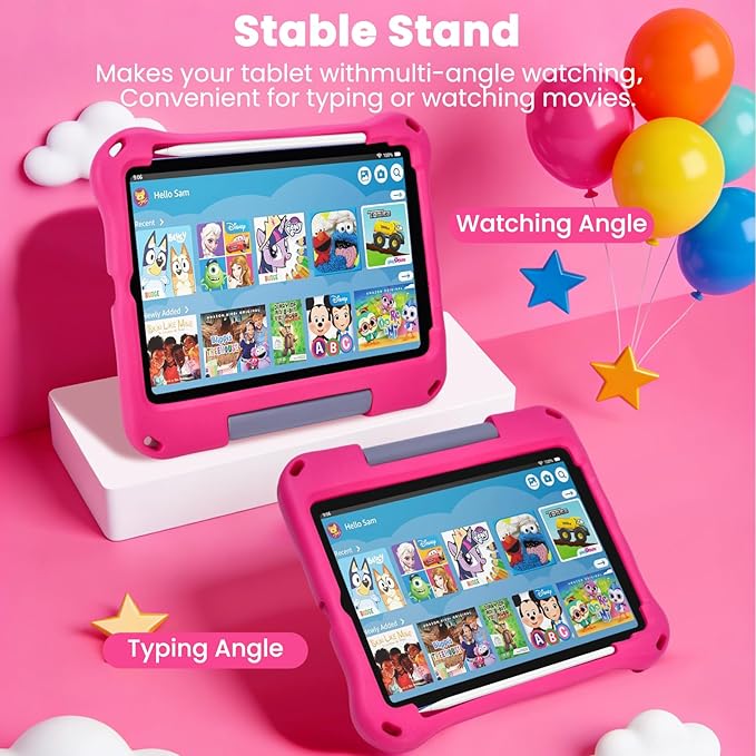 Kids Case for New iPad 11th Gen (A16) 11-inch 2025 & 10th Generation 10.9" 2022 & Air 11" 2025/2024 & Air 5th/4th Gen & Pro 11,Durable Shockproof Cover with Pencil Holder Handle Stand.Pink