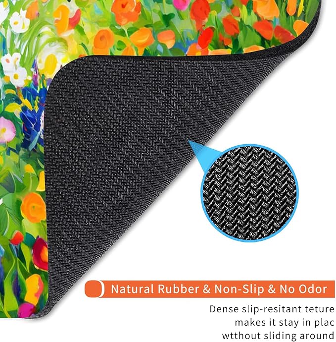Square Mouse Pad Flowers Floral,Personalized Premium-Textured Custom Mouse Mat Design,Washable Mousepad Lycra Cloth,Non-Slip Rubber Base Computer Mouse Pads for Wireless Mouse