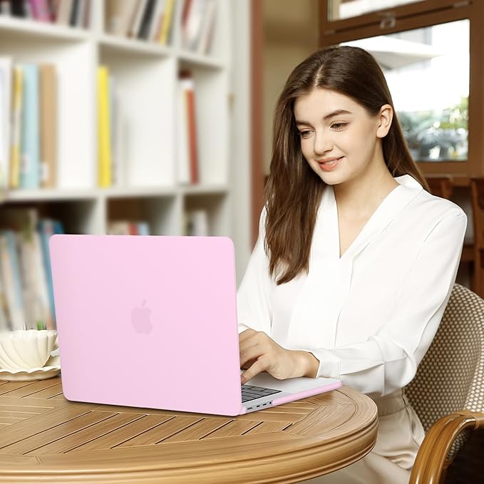 MOSISO Compatible with MacBook Pro 14 inch Case M5 2026 M4 2025 M3 M2 M1 2024-2021 A3427 A3426 A3434 A3112 A3185 A3401 A2918 A2992 A2779 A2442,Hard Case&Keyboard Skin&ScreenFilm&Pouch, Clear Pink