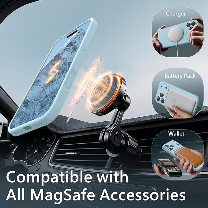 FireNova Magnetic for iPhone 17 Pro Max Case, Compatible with MagSafe, [Integrated Silicone Camera Control Button] [Camera Protection] Anti-Scratch Microfiber Lining Phone Case, 6.9", Sky Blue