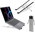 Travel Depot Portable Laptop Stand, Foldable Laptop Stand for Desk and Travel, Ergonomic 6-Level Angle Adjustable Computer Riser, Compact ABS Holder Compatible with All Lap Tops and iPad (10-15.6")