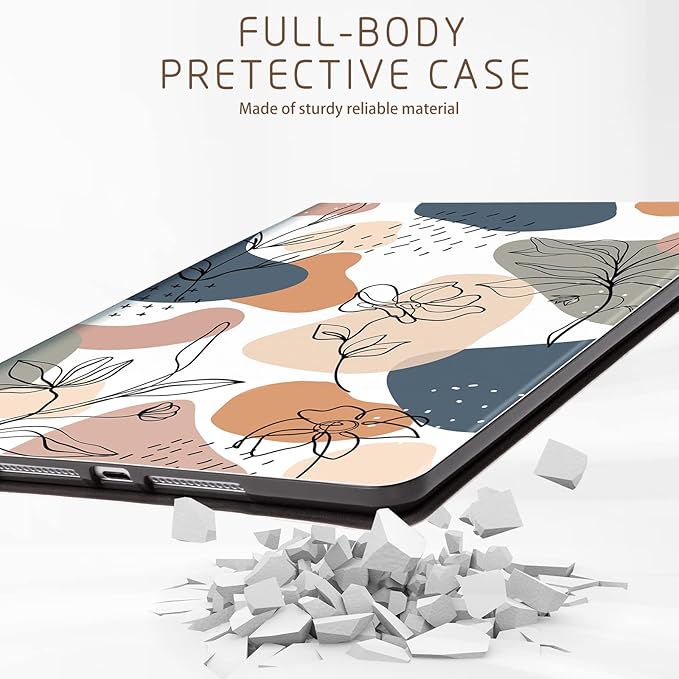 for iPad 9th Generation Case, Case for iPad 7th Generation, for iPad 8th Generation Cases 10.2 Inch Shockproof Multi-Angle Adjustable Stand Auto Wake Sleep, Abstract Boho Painting