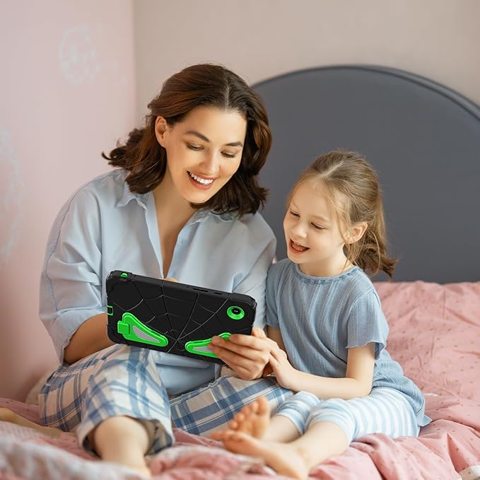 AKABEILA Compatible with Samsung Galaxy Tab A11+ 2025 11 inch Tablet Case，Lightweight Shockproof Rugged Protective Cover with Kickstand for Kids Children Boys Babies Dark Green