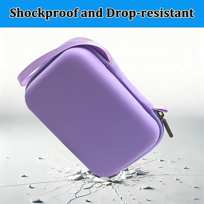Protective Case for PLAUD NotePin Voice Recorder - Custom Fit Foam Holds All Accessories, Waterproof & Shockproof (Case Only) (Purple)