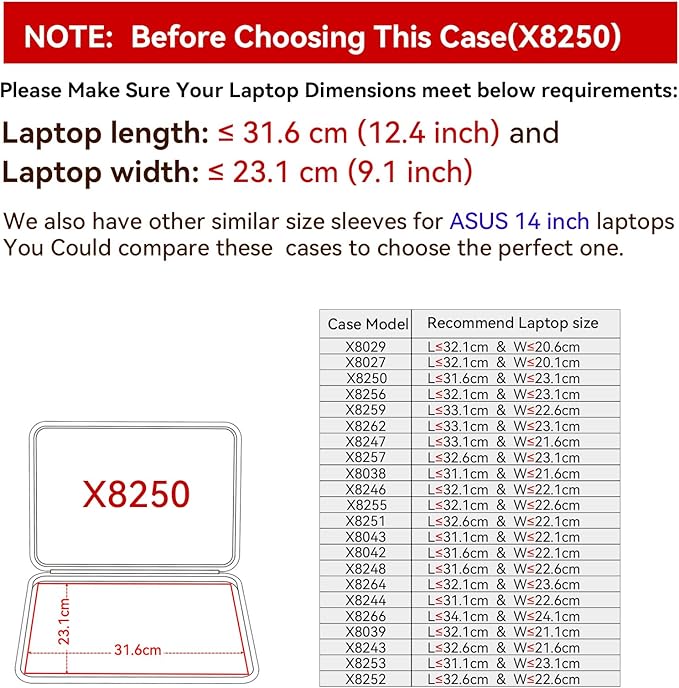 Smatree Hard EVA Protective Sleeve Case Compatible for 14 inch ASUS Vivobook S 14 Flip TP3402ZA/TN3402 Notebook Bag (X8250)